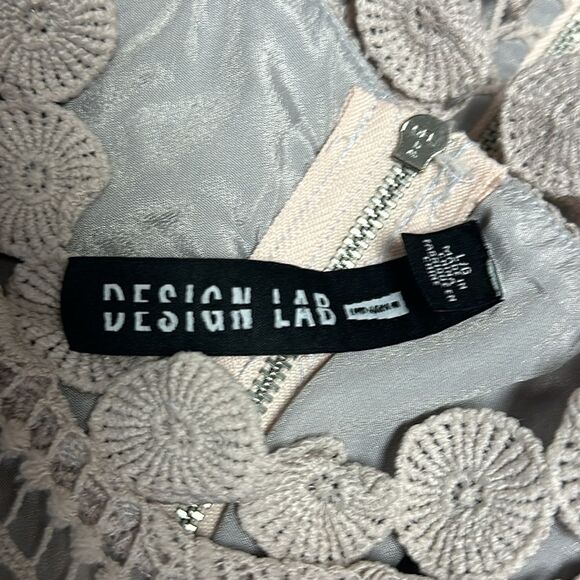 Design Lab Lord & Taylor Lace Crop Top Mauve Tan Women’s Sz L - Picture 10 of 12